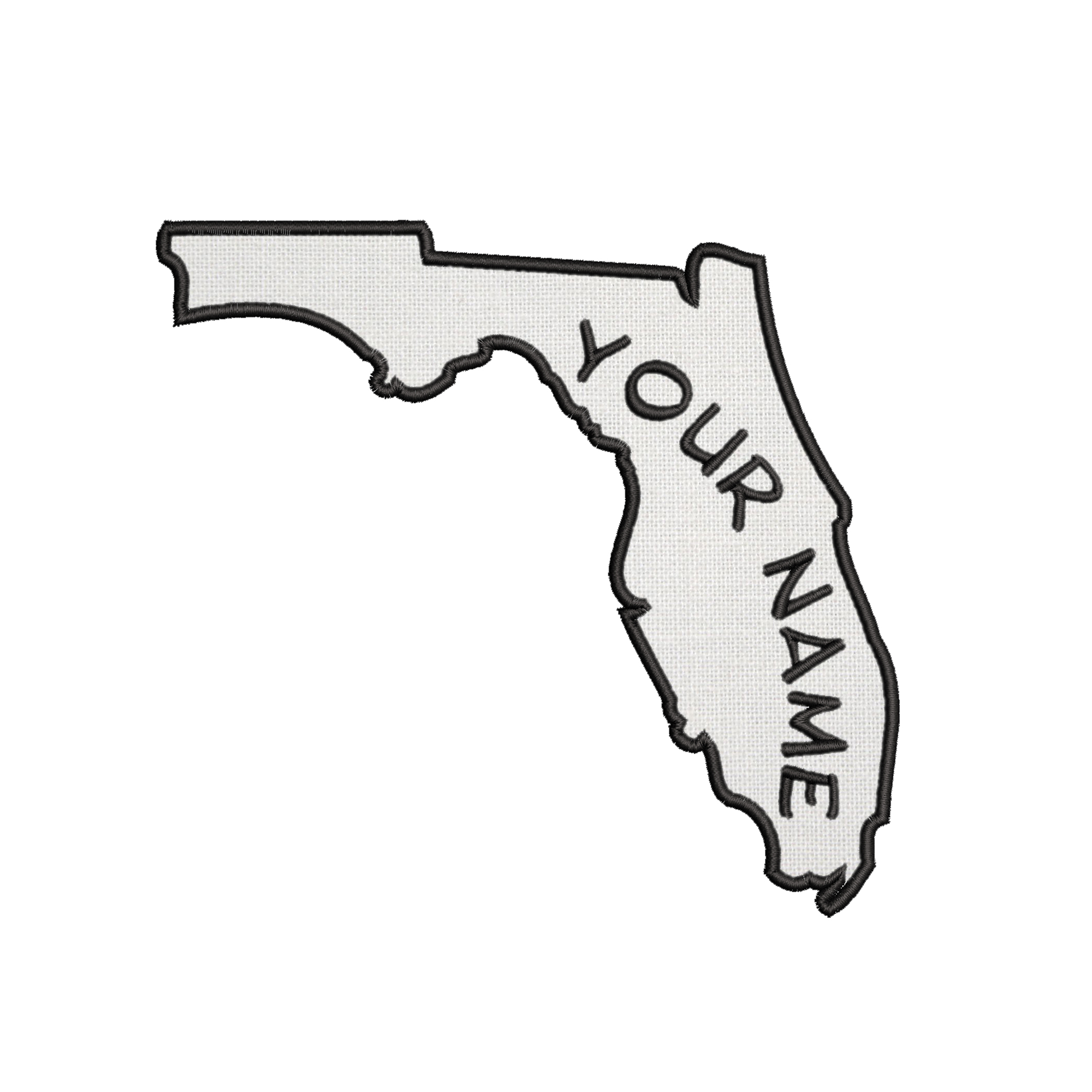 Custom "YOUR NAME" Nametag Patch Florida State, Iron-on, Personalized - Picture 1 of 8